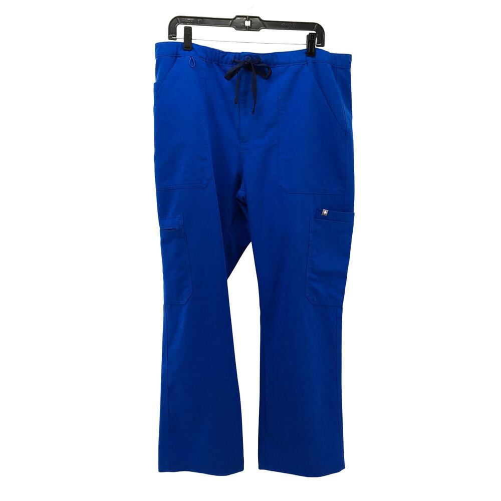 FIGS Mens Cairo Cargo Scrub Pants Royal Blue X Large Short XL/S Nursing Medical